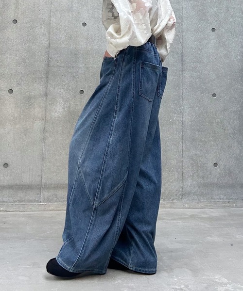 PAGEBOY(ページボーイ)の「<まるでデニム見え!/紫外線カット/接触冷感>マルデニコクーンパンツ(デニムパンツ・レディース・ブラック/ブラック系その他/ブルー系その他/ブルー・SMALL/MEDIUM/LARGE)」の21枚目の写真