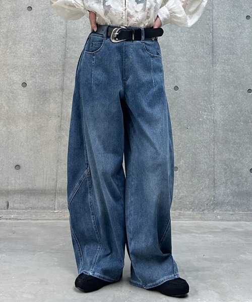 PAGEBOY(ページボーイ)の「<まるでデニム見え!/紫外線カット/接触冷感>マルデニコクーンパンツ(デニムパンツ・レディース・ブラック/ブラック系その他/ブルー系その他/ブルー・SMALL/MEDIUM/LARGE)」の20枚目の写真