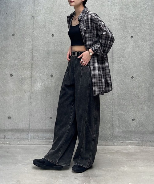 PAGEBOY(ページボーイ)の「<まるでデニム見え!/紫外線カット/接触冷感>マルデニコクーンパンツ(デニムパンツ・レディース・ブラック/ブラック系その他/ブルー系その他/ブルー・SMALL/MEDIUM/LARGE)」の10枚目の写真