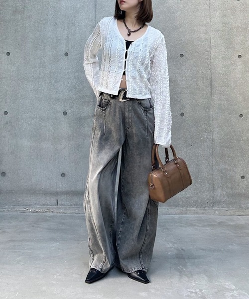 PAGEBOY(ページボーイ)の「<まるでデニム見え!/紫外線カット/接触冷感>マルデニコクーンパンツ(デニムパンツ・レディース・ブラック/ブラック系その他/ブルー系その他/ブルー・SMALL/MEDIUM/LARGE)」の16枚目の写真