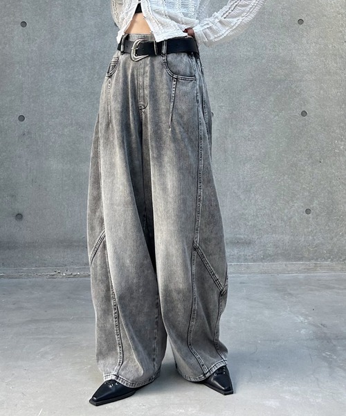 PAGEBOY(ページボーイ)の「<まるでデニム見え!/紫外線カット/接触冷感>マルデニコクーンパンツ(デニムパンツ・レディース・ブラック/ブラック系その他/ブルー系その他/ブルー・SMALL/MEDIUM/LARGE)」の12枚目の写真