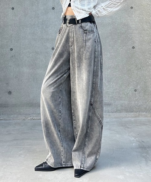 PAGEBOY(ページボーイ)の「<まるでデニム見え!/紫外線カット/接触冷感>マルデニコクーンパンツ(デニムパンツ・レディース・ブラック/ブラック系その他/ブルー系その他/ブルー・SMALL/MEDIUM/LARGE)」の14枚目の写真