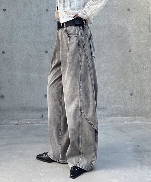 PAGEBOY(ページボーイ)の「<まるでデニム見え!/紫外線カット/接触冷感>マルデニコクーンパンツ(デニムパンツ・レディース・ブラック/ブラック系その他/ブルー系その他/ブルー・SMALL/MEDIUM/LARGE)」の15枚目の写真