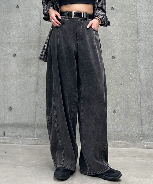 PAGEBOY(ページボーイ)の「<まるでデニム見え!/紫外線カット/接触冷感>マルデニコクーンパンツ(デニムパンツ・レディース・ブラック/ブラック系その他/ブルー系その他/ブルー・SMALL/MEDIUM/LARGE)」の7枚目の写真