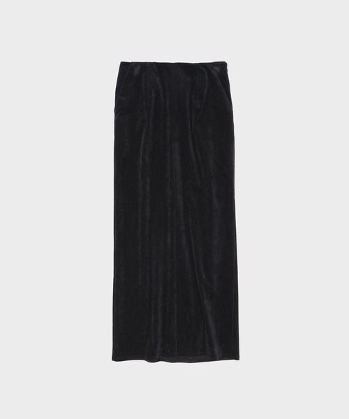 【RITAN/リタン】Velveteen Slit Skirt/ベルベットシルクスカート