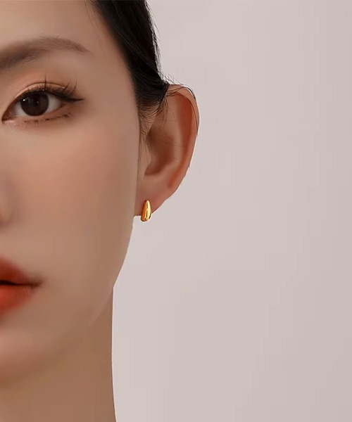 Rennet（レネット）の「【金属アレルギー対応】 ステンレス しずくドロップミニピアス（ピアス（両耳用）・レディース・シルバー/ゴールド・FREE）」の21枚目の写真