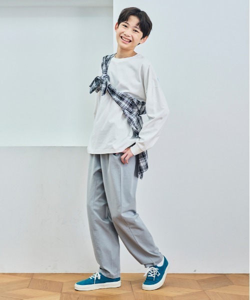 MPS（エムピーエス）の「【MPS】ストレッチテーパードパンツ (キッズ / 子供服 / ズボン / ウエストゴム / 伸縮性 / 通園通学 / 男女兼用 / 長ズボン)（その他パンツ・キッズ・ブラック/ブルー/グレー・110/160/120/130/140/150）」の12枚目の写真