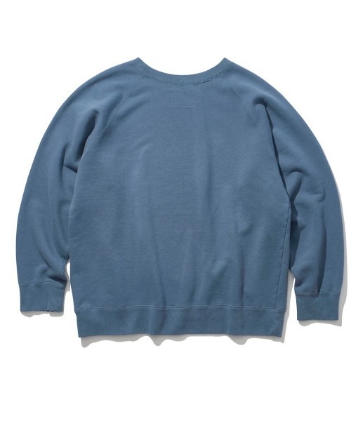 MOUNTAIN RESEARCH（マウンテンリサーチ）の「【MOUNTAIN RESEARCH】マウンテンリサーチ Damaged Sweat Crew（スウェット・メンズ・ブルー/オレンジ系その他/イエロー・MEDIUM/XX-LARGE/LARGE）」の4枚目の写真