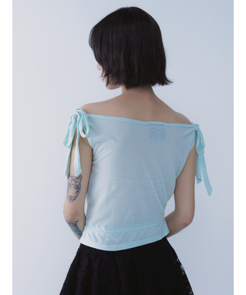SETSETSET（セットセットセット）の「RABBIT SHIRRING T-SHIRT MINT（Tシャツ/カットソー・レディース・その他・ONE SIZE）」の3枚目の写真
