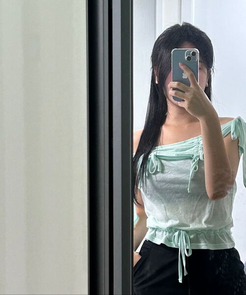 SETSETSET（セットセットセット）の「RABBIT SHIRRING T-SHIRT MINT（Tシャツ/カットソー・レディース・その他・ONE SIZE）」の13枚目の写真