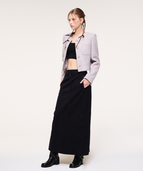 ETMON(エトモン)の「Belt Long Skirt, Black(スカート・レディース・その他・S/M)」の3枚目の写真