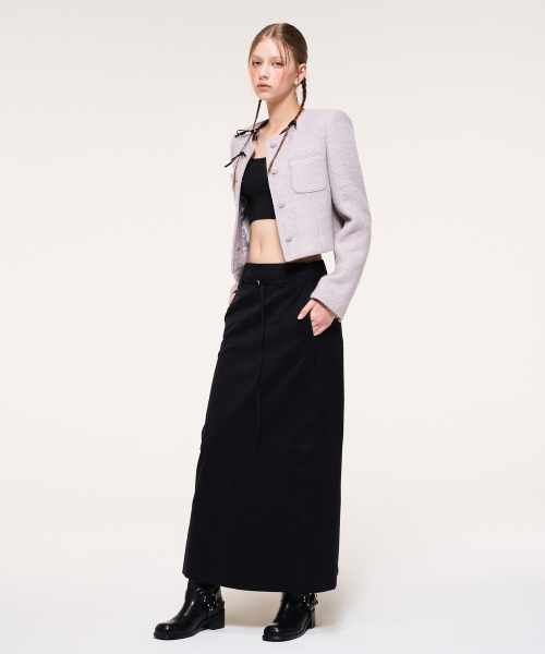 ETMON(エトモン)の「Belt Long Skirt, Black(スカート・レディース・その他・S/M)」の4枚目の写真