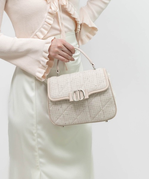 RANDA（ランダ）の「2WAY ビジューパーツキルティングハンドバッグ（ハンドバッグ・レディース・ピンク/ブラック/アイボリー・FREE）」の3枚目の写真