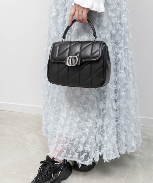 RANDA（ランダ）の「2WAY ビジューパーツキルティングハンドバッグ（ハンドバッグ・レディース・ピンク/ブラック/アイボリー・FREE）」の9枚目の写真