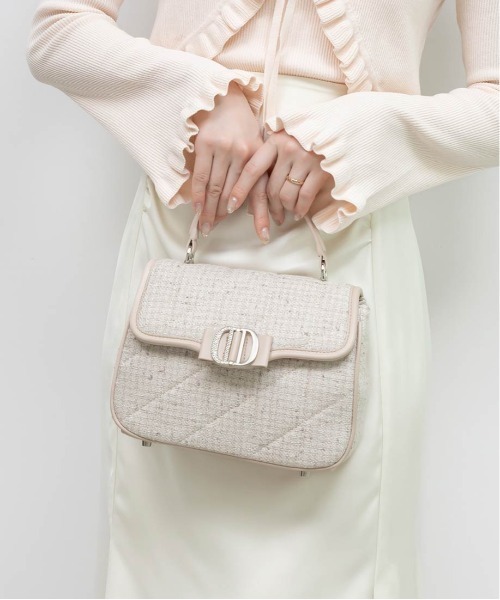 RANDA（ランダ）の「2WAY ビジューパーツキルティングハンドバッグ（ハンドバッグ・レディース・ピンク/ブラック/アイボリー・FREE）」の11枚目の写真