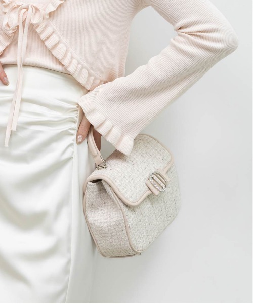 RANDA（ランダ）の「2WAY ビジューパーツキルティングハンドバッグ（ハンドバッグ・レディース・ピンク/ブラック/アイボリー・FREE）」の12枚目の写真