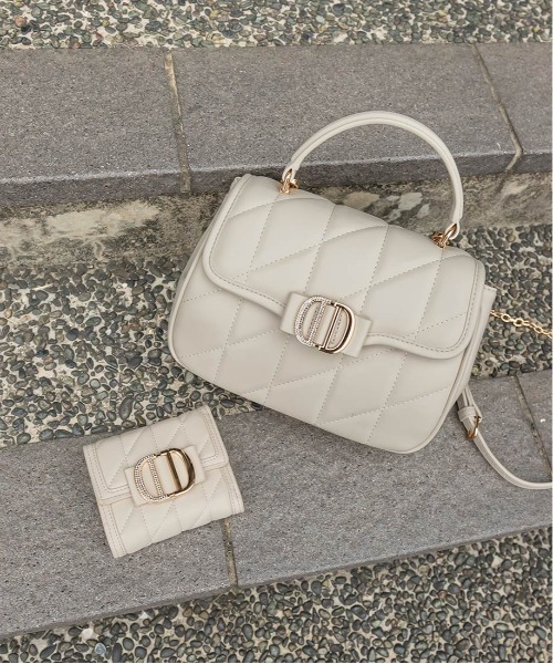 RANDA（ランダ）の「2WAY ビジューパーツキルティングハンドバッグ（ハンドバッグ・レディース・ピンク/ブラック/アイボリー・FREE）」の14枚目の写真