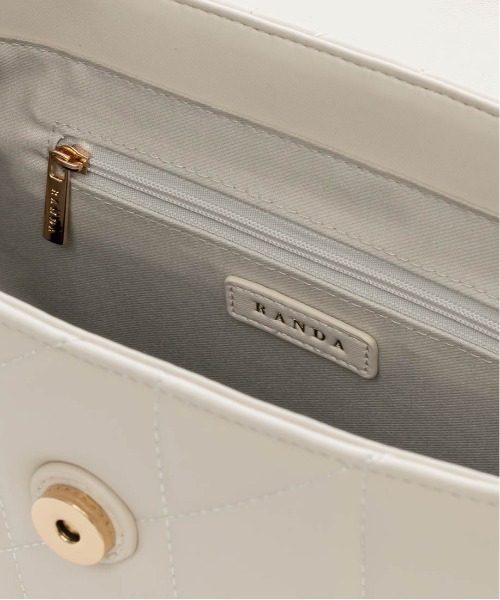 RANDA（ランダ）の「2WAY ビジューパーツキルティングハンドバッグ（ハンドバッグ・レディース・ピンク/ブラック/アイボリー・FREE）」の20枚目の写真