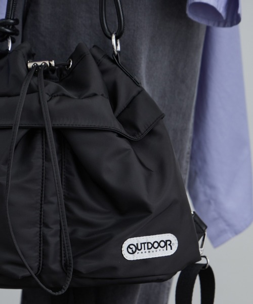 OUTDOOR PRODUCTS（アウトドアプロダクツ）の「【OUTDOOR PRODUCTS for SALON】別注ミニリュック（バックパック/リュック・レディース・ブラック/ベージュ・FREE）」の5枚目の写真