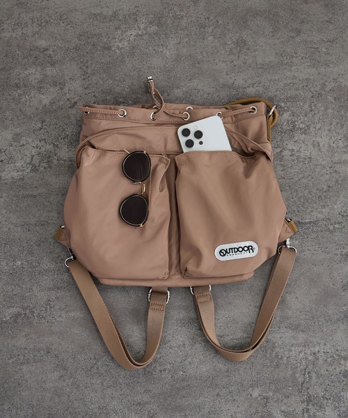 OUTDOOR PRODUCTS（アウトドアプロダクツ）の「【OUTDOOR PRODUCTS for SALON】別注ミニリュック（バックパック/リュック・レディース・ブラック/ベージュ・FREE）」の6枚目の写真