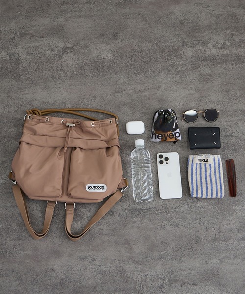 OUTDOOR PRODUCTS（アウトドアプロダクツ）の「【OUTDOOR PRODUCTS for SALON】別注ミニリュック（バックパック/リュック・レディース・ブラック/ベージュ・FREE）」の9枚目の写真