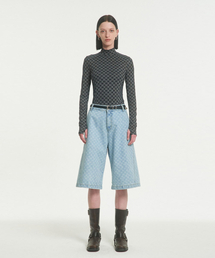 MEA（メア）の「ALL OVER SLIM TOP [BLACK]（Tシャツ/カットソー）」