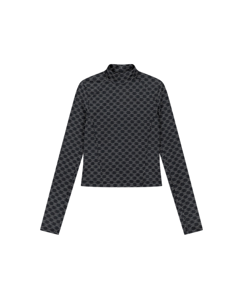 MEA（メア）の「ALL OVER SLIM TOP [BLACK]（Tシャツ/カットソー・レディース・ブラック・FREE）」の2枚目の写真