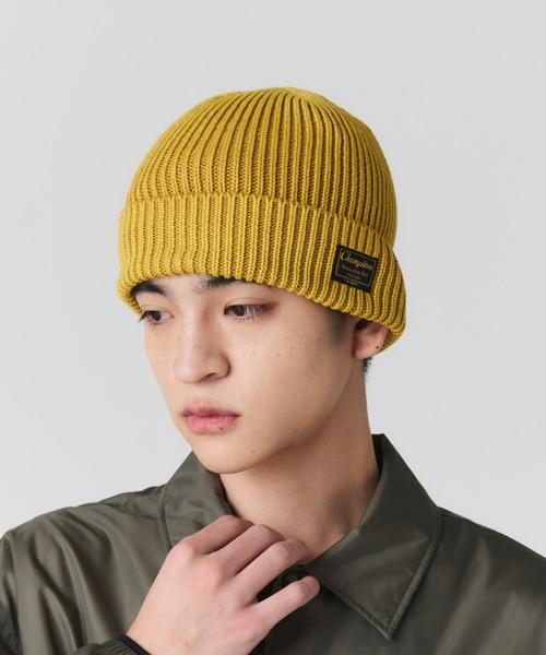 Champion（チャンピオン）の「【Champion/チャンピオン】直営限定コレクション メンズ ビーニー（キャップ・メンズ・ブラック系その他/ピンク系1/マスタード/ライトグレー/ネイビー系2・FREE）」の4枚目の写真