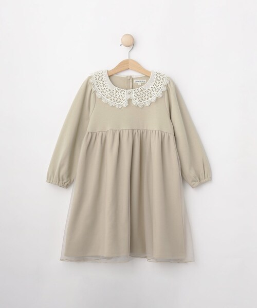 SHOO・LA・RUE（シューラルー）の「【110-140cm/プチセレ】チュールドッキングワンピース（ワンピース・キッズ・ベージュ/ブルー系その他・13/14/11/12）」の3枚目の写真