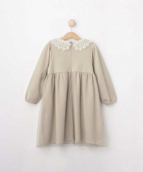 SHOO・LA・RUE（シューラルー）の「【110-140cm/プチセレ】チュールドッキングワンピース（ワンピース・キッズ・ベージュ/ブルー系その他・13/14/11/12）」の4枚目の写真