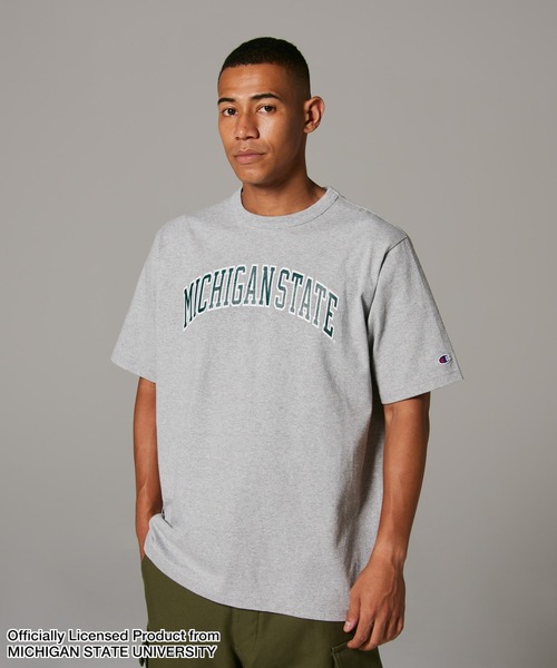 Champion（チャンピオン）の「【Champion/チャンピオン】メンズ MADE IN USA ティーテンイレブン ショートスリーブTシャツ（Tシャツ/カットソー・メンズ・シルバーグレー/ホワイト/ホワイト×グリーン/モスグリーン・X-LARGE/MEDIUM/LARGE/SMALL）」の4枚目の写真