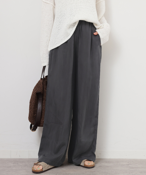 JOURNAL STANDARD relume(ジャーナルスタンダード レリューム)の「キュプライージーパンツ(その他パンツ・レディース・ブラック系その他/ブラウン系その他・FREE)」の2枚目の写真