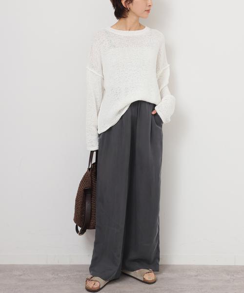 JOURNAL STANDARD relume(ジャーナルスタンダード レリューム)の「キュプライージーパンツ(その他パンツ・レディース・ブラック系その他/ブラウン系その他・FREE)」の3枚目の写真