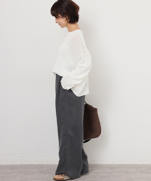 JOURNAL STANDARD relume(ジャーナルスタンダード レリューム)の「キュプライージーパンツ(その他パンツ・レディース・ブラック系その他/ブラウン系その他・FREE)」の4枚目の写真