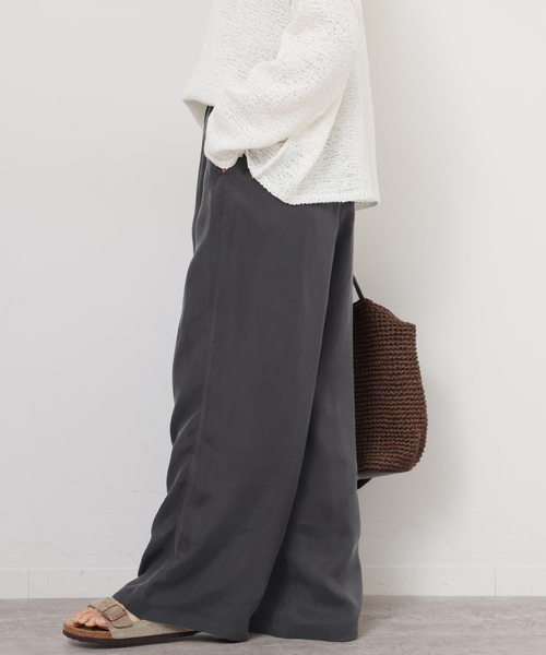 JOURNAL STANDARD relume(ジャーナルスタンダード レリューム)の「キュプライージーパンツ(その他パンツ・レディース・ブラック系その他/ブラウン系その他・FREE)」の7枚目の写真