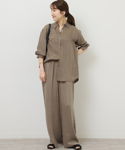 JOURNAL STANDARD relume(ジャーナルスタンダード レリューム)の「キュプライージーパンツ(その他パンツ・レディース・ブラック系その他/ブラウン系その他・FREE)」の9枚目の写真