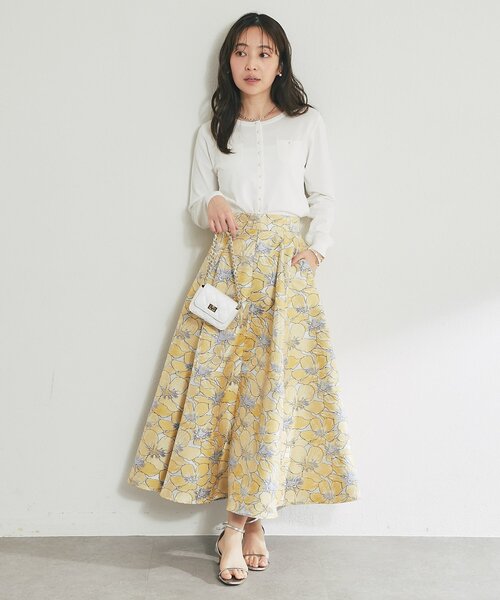 La boutique BonBon（ラブティックボンボン）の「【シリーズ累計お気に入り数1.5万突破！接触冷感・UVカット】クールタッチUVパール釦カーディガン（カーディガン/ボレロ・レディース・ピンク/ネイビー/ホワイト/イエロー・FREE）」の11枚目の写真