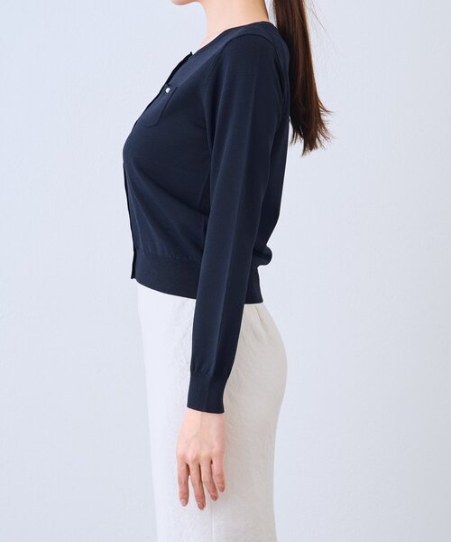 La boutique BonBon（ラブティックボンボン）の「【シリーズ累計お気に入り数1.5万突破！接触冷感・UVカット】クールタッチUVパール釦カーディガン（カーディガン/ボレロ・レディース・ピンク/ネイビー/ホワイト/イエロー・FREE）」の22枚目の写真
