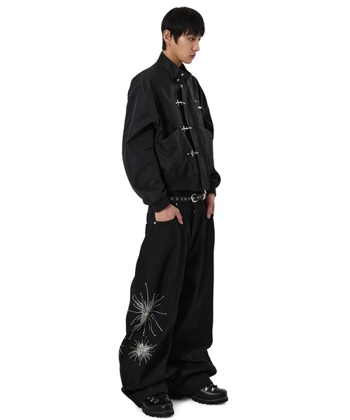 1880◆OY オーワイ セットアップ 総柄ロゴ ブラック ナイロン 韓国 OY/オーワイ』LOCK IN JACKET/ロックインジャケット OY│A'GEM/9×.KOM