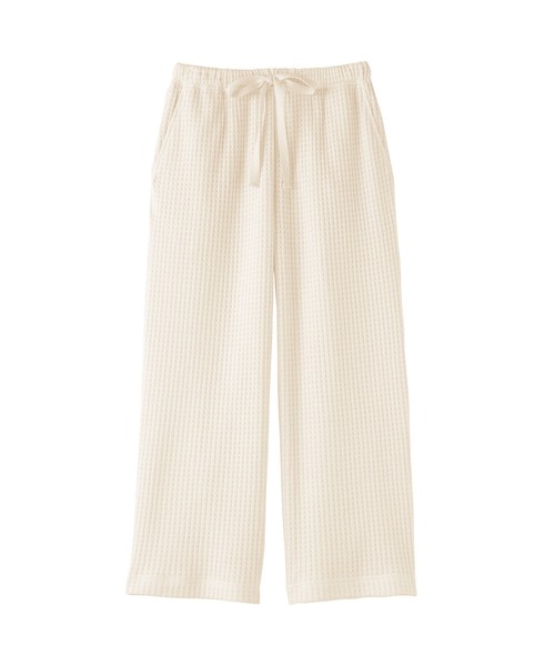 無印良品（ムジルシリョウヒン）の「婦人　ざっくり編んだ　ロングパンツ（ルームウェア/パジャマ・レディース・アイボリー/ブラック/グリーン系・S/M/L/XL）」の15枚目の写真