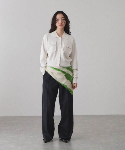 ADAM ET ROPE'(アダムエロペ)の「DOMY DIRECT print scarf(バンダナ/スカーフ・レディース・ブラック/グリーン・FREE)」の7枚目の写真