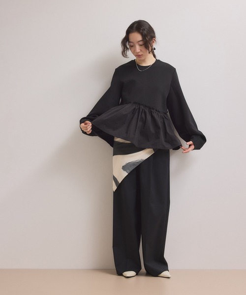 ADAM ET ROPE'(アダムエロペ)の「DOMY DIRECT print scarf(バンダナ/スカーフ・レディース・ブラック/グリーン・FREE)」の8枚目の写真