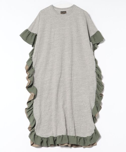 GO TO HOLLYWOOD(ゴートゥーハリウッド)の「Cotton Jersey Ruffled Dress(ドレス・レディース・チャコールグレー/グレー・M/L)」の3枚目の写真
