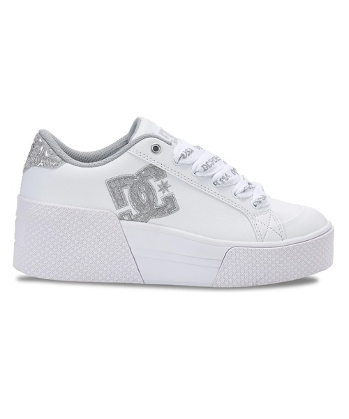 DC SHOES(ディーシーシューズ)の「DC SHOES ウィメンズ Ws CHELSEA LITE WEDG フットウェア スニーカー 【2026年春夏モデル】/ボリュームソール・厚底(スニーカー・レディース・ホワイト×ライトグレー・23cm/23.5cm/24cm/24.5cm/25cm)」の2枚目の写真
