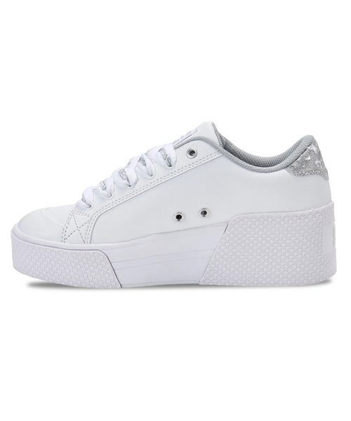 DC SHOES(ディーシーシューズ)の「DC SHOES ウィメンズ Ws CHELSEA LITE WEDG フットウェア スニーカー 【2026年春夏モデル】/ボリュームソール・厚底(スニーカー・レディース・ホワイト×ライトグレー・23cm/23.5cm/24cm/24.5cm/25cm)」の3枚目の写真