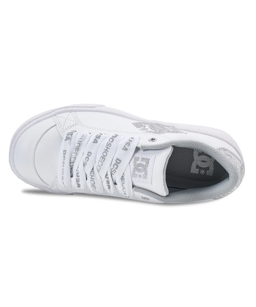 DC SHOES(ディーシーシューズ)の「DC SHOES ウィメンズ Ws CHELSEA LITE WEDG フットウェア スニーカー 【2026年春夏モデル】/ボリュームソール・厚底(スニーカー・レディース・ホワイト×ライトグレー・23cm/23.5cm/24cm/24.5cm/25cm)」の4枚目の写真