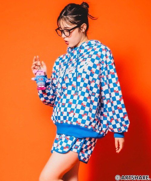 repipi armario（レピピ アルマリオ）の「【wiggle wiggle】フーディSETUP（セットアップ・キッズ・グレー/ブルー/ブラック・SMALL/MEDIUM/LARGE）」の3枚目の写真