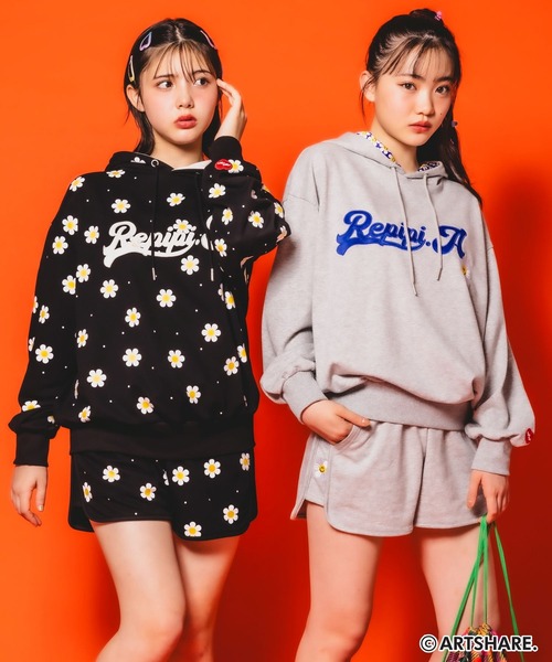 repipi armario（レピピ アルマリオ）の「【wiggle wiggle】フーディSETUP（セットアップ・キッズ・グレー/ブルー/ブラック・SMALL/MEDIUM/LARGE）」の5枚目の写真