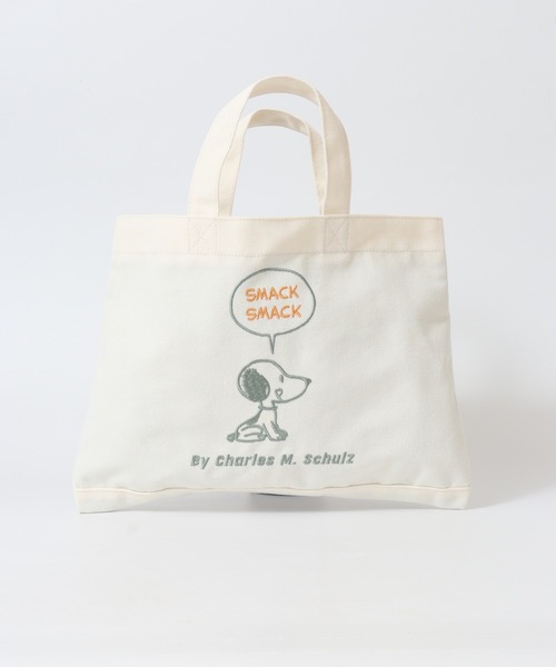 SNOOPY（スヌーピー）の「SNOOPY スヌーピー ミニレッスントート 刺繍（トートバッグ・レディース・ホワイト系2/ホワイト系3/ホワイト系1・FREE）」の13枚目の写真