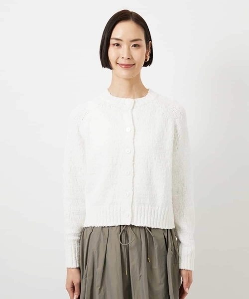 MICHEL KLEIN(ミッシェル・クラン)の「ロービングラメニットカーディガン(カーディガン/ボレロ・レディース・ホワイト・38)」の10枚目の写真